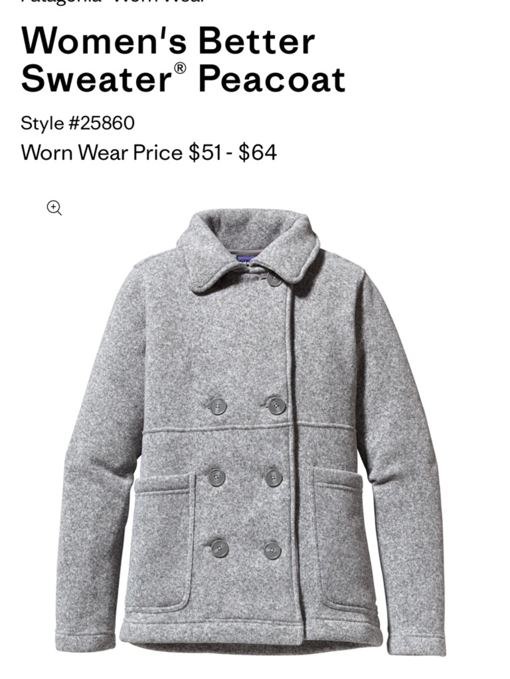 Patagonia Gray Women's Better Sweater Peacoat